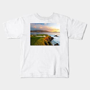 7th Hole at Pebble Beach Kids T-Shirt